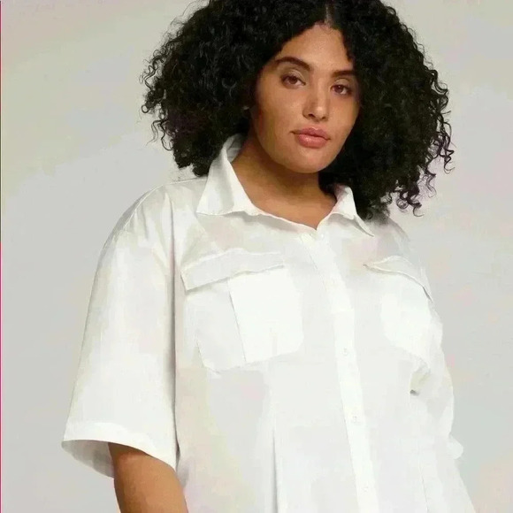 Cinched Tunic Shirt by Good American! - Picture 1 of 5